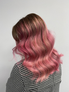 Rózsaszín ombre haj